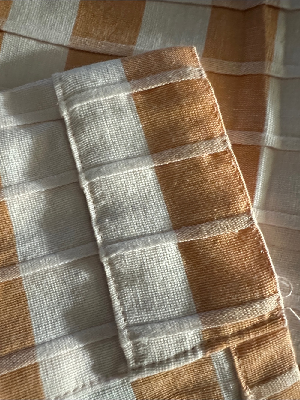 Anthropologie Cotton Woven Striped Cafe Curtains 1 Pair -= 2 Panels 36”x25” - Picture 5 of 5